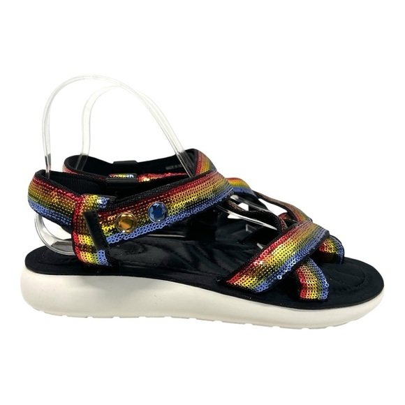 Marc Jacobs Comet Sport Rainbow Sequin Platform Sporty Outdoor Sandals Women 40 - Picture 2 of 15